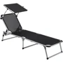 Кровать для кемпинга Bo-Camp Sun Lounger With Sunscreen 5 Positions Black раскладная (1304460)