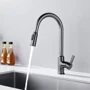 Смеситель для кухни Lefton Copper Kitchen Pull-Down Faucet with 3 Water Outlet Modes-KF2204 Grey: Вид смесителя Однорычажный