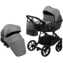 Коляска 2 в 1 Bair Kiwi шкіра 100% BK-21/15 сірий - графіт