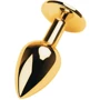 Анальная пробка с кристаллом Toyfa Metal Gold anal plug blue gem