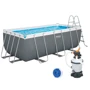 Каркасний басейн Bestway 56457, 412х201х122 см, 3 028 л/год (пісочний), з дозатором і сходами