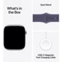 Apple Watch Series 11 GPS + Cellular 46mm Silver Aluminium Case with Purple Fog Sport Band - S/M (MFCP4)