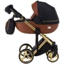 Коляска 2 в 1 Adamex Luciano Polar (Gold) Y800 коричневый (кожа) — черный (623408): Количество блоков 1