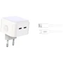 Зарядное устройство XO Wall Charger 2xUSB-C+USB L102 35W White with Cable USB-C to Lightning