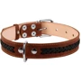 Нашийник Collar подвійний з вплетеною косою 2.5x38-50 см коричневий