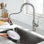 Смеситель для кухни Lefton Automatic Sensor & Pull-Down Kitchen Faucet - KF2210 Brushed Nickel: Термостат Нет