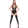 Боди Noir Handmade F183 Powerwetlook body Black, 3XL
