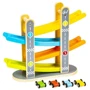 Деревянный скоростной спуск Ecotoys с машинками (SAWT093-3)