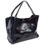 Женская сумка шоппер Borsa Leather черная (10251-black)