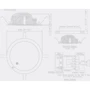 Громкоговоритель TOA PC-2852 (потолочный 2-полосный 15Вт 100В, 45-20 000Гц, 96дБ 8"): Размер громкоговорителя, дюймов 6.5