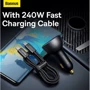 Зарядное устройство Baseus Car Charger USB+USB-C 140W with USB-C Cable Black (CGZX070001) фото 12