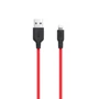 Кабель Hoco USB Cable to Lightning X21 Plus 2.4A 3m Black/Red