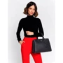 Женская сумка тоут Michael Kors MD SATCHEL черная (30F2G7CS2T001): Фактура Зернистая, Матовая