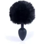 Анальная пробка S с хвостом BOSS of TOYS Boss Series - Silicon PLUG Bunny Tail Black, BS6400100