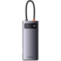 Адаптер Baseus Adapter Metal Gleam Series USB-C to HDMI+3xUSB3.0+PD+VGA+RJ45 Gray (WKWG040013): Додаткові роз'єми Ethernet, VGA, USB 3.0, HDMI