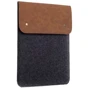 Gmakin Case Slim Felt Two Buttons Brown/Black (GM64-12) for MacBook 12"