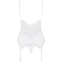 Мягкий корсет со стрингами Obsessive 810-COR-2 corset & thong white S/M