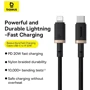 Кабель Baseus Cable USB-C to Lightning Dura Series 20W 2m Black/Gold (P10377800U01-02) фото 7