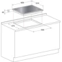 Варильна поверхня газова Hotpoint-Ariston TQG641HA (BK): Розташування панелі спереду з боків