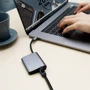 Адаптер Baseus Adapter Enjoyment USB-C to RJ45+USB3.0 HUB Gray (CATSX-B0G) фото 7