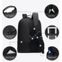 Сумка для ноутбука Ozuko 15.6" Anti Theft Backpack Black (9243): Матеріал текстиль