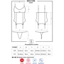Мягкий корсет с подвязками Obsessive 843-COR-2, S/M