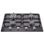 Варочная поверхность газовая Pyramida PFG 644 STX (black): Размеры для встраивания (ШxГ) 55.2x47 см