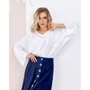 Блуза ISSA PLUS SA-176 44 белая с длинным рукавом