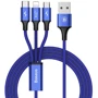 Кабель Baseus USB Cable to Lightning/microUSB/USB-C Rapid 1.2m Blue (CAMLT-SU13)