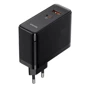 Зарядное устройство Baseus Wall Charger GaN5 Pro USB+USB-C 100W Black with USB-C Сable (CCGP090201): Тип сетевое