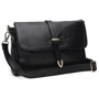 Женская сумка через плечо Borsa Leather черная (K10306-black)