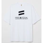 Футболка H&M 6564878 M белая с принтом