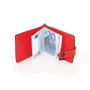 Женский зажим для денег DNK Leather красный (DNK Euro Clamp col.H): Формат кошелька Вертикальный