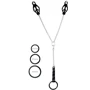 Зажимы для сосков с эрекционными кольцами Art of Sex - Nipple clamps for Men Black clover