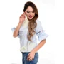 Блуза ISSA PLUS 4750 46 голубая с коротким рукавом: Сезон Лето