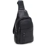 Чоловіча сумка слінг Borsa Leather чорна (k1338-black)