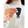 Силиконовая менструальная чаша с защитой от протечек Gvibe Gcup Black, 10 мл (чёрный)