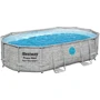 Бассейн Bestway каркасный овальный 488-305-107 см (56946) (фильтр-насос, лестница, тент)
