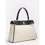 Женская сумка тоут Guess Uptown Chic Lrg Trnlck Satchel черно-белая (HWHG7301060-BLA): Пол Женский