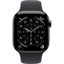 Apple Watch Series 11 GPS + Cellular 42mm Slate Titanium Case with Black Sport Band - S/M (MF8R4)