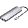 Адаптер Vention Adapter USB-C to HDMI+3xUSB3.0+RJ45+SD/TF+PD 100W (TOKHB)