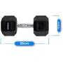 Гантель Thunder 15 кг (HEXAGONAL-DUMBBELLS-15KG): Покрытие резина