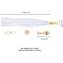 Анальная пробка LOCKINK Sevanda White Pony-Tail Anal Rose-shape Plug