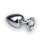 Анальная пробка, Silver Heart Diamond, L