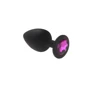 Анальная пробка CRYSTAL Black Silicone Amethyst, L
