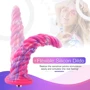 Фантазийный фаллоимитатор 10.12″ для секс-машин Hismith Silicone Dildo rose Monster Serie
