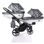 Універсальна коляска для двійні 2 в 1 Junama Glow Duo Slim 04, сірий із сріблястим (J-G-DUOs-04) фото 9