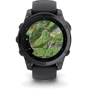 Смарт-часы Garmin Fenix E 47mm Slate Grey Steel with Black Silicone Band (010-03025-01): Материал корпуса нержавеющая сталь