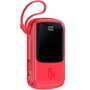 Зовнішній акумулятор Baseus Power Bank 10000mAh з Lightning Cable Q Pow Display 15W Red (PPQD-B09): Кількість USB 3