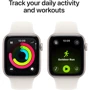 Apple Watch SE 3 GPS + Cellular 44mm Starlight Aluminium Case with Starlight Sport Band - S/M (MEPE4)